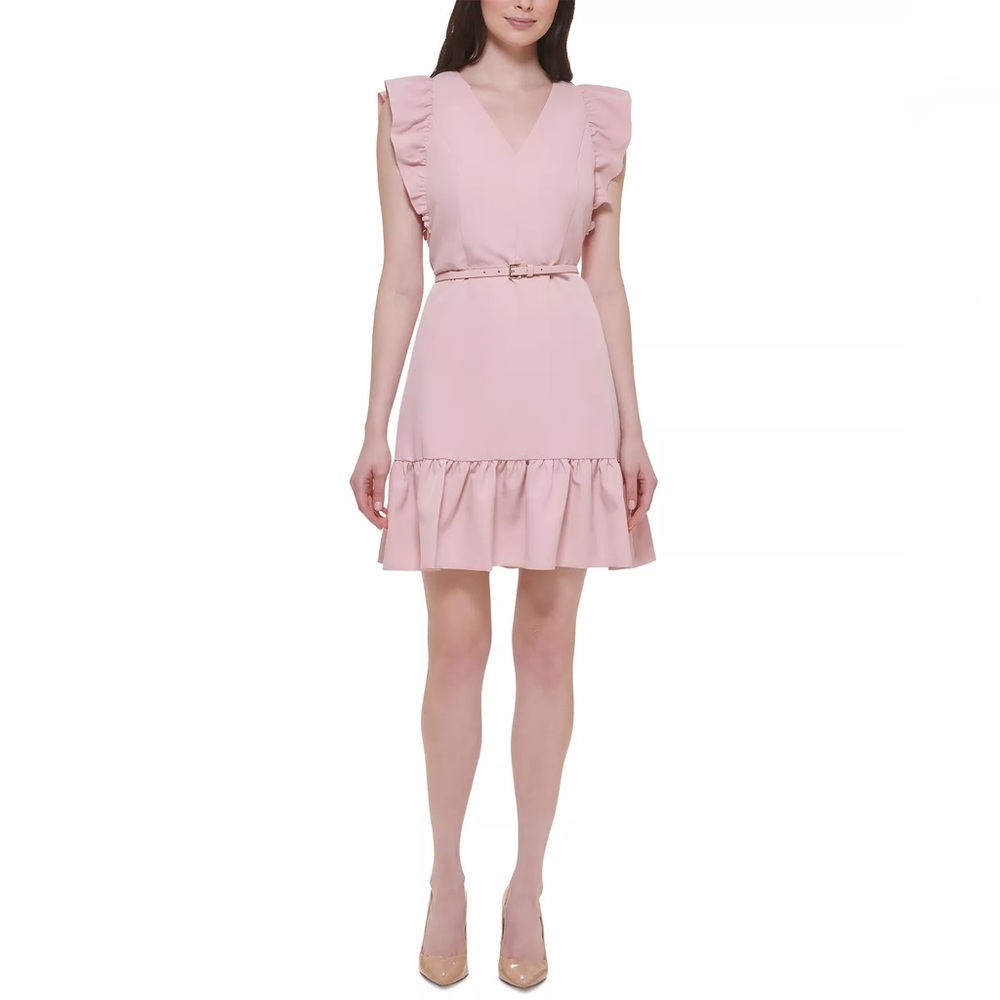 EUC Tommy Hilfiger Women's Twill Belted Dress Size 4